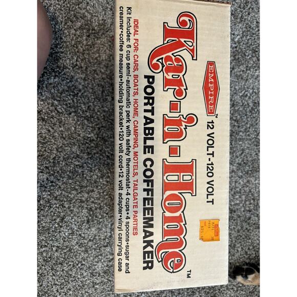 Vintage Empire Kar-n-Home 16pc Travel Kit Coffee Maker‎ Model #1670-25; - Picture 8 of 9